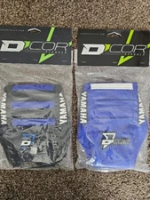 D'Cor Yamaha Seat Cover, Black / Blue OR Blue / Red/ White