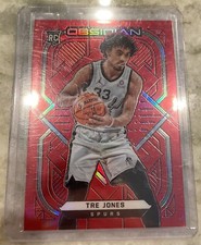 2020-21 Panini Obsidian Electric Etch Red Flood Tre Jones #197 Rookie RC
