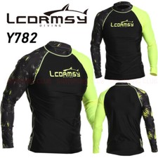Y782 MEN'S RASH GUARDS BEACH LONG SLEEVES SURF SWIM SHIRTS WATER SPORTS WETSUITS