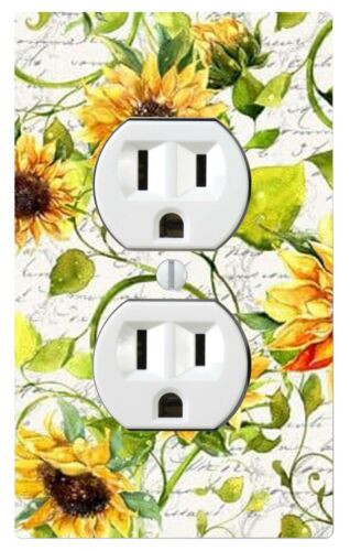 Sunflower Paper image Switch Cover, Home Decor, Night Light, Cabinet knob, GFI - Picture 4 of 14