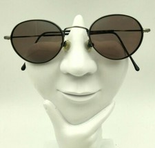 Vintage CV1 Gray Metal Oval Sunglasses Italy FRAMES ONLY