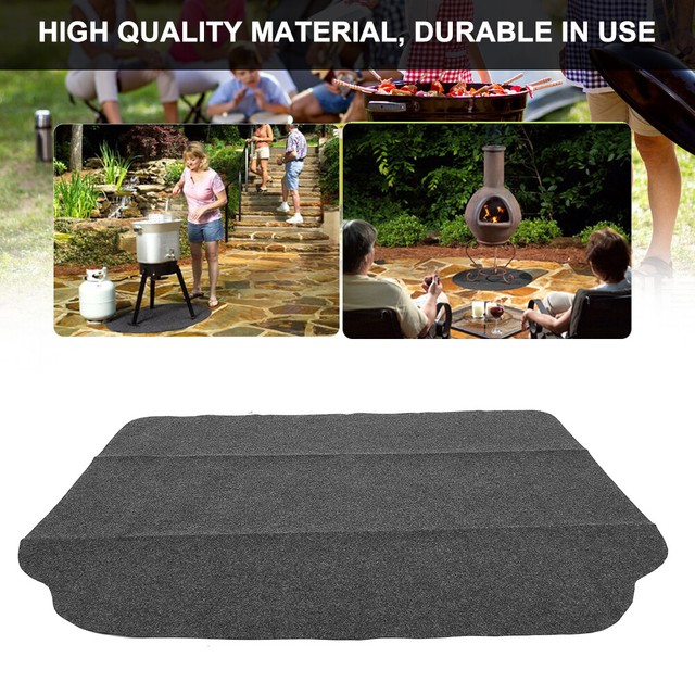 BBQ Fire Retardant Floor Mat Oil Proof Rug Barbecue Grill Protect Pad 127x91.4cm eBay