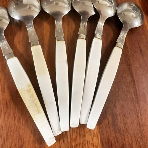Vintage Cutlery Set JAPAN - Roses Pattern on Handle 29 pce - Stainless RETRO 70s - Picture 12 of 24