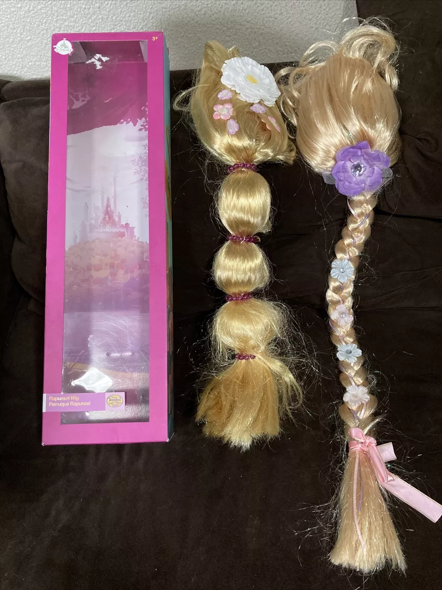 LOT of 2 Disney Store Rapunzel Wig with Braid Girls Tangled 28