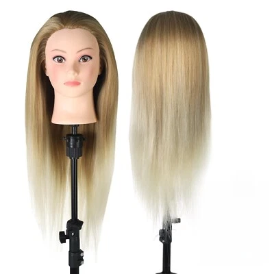 NEVERLAND BEAUTY & HEALTHY 26" Frisierkopf Friseur Echthaar Übungskopf Friseurkopf Trainingsköpfe Styling