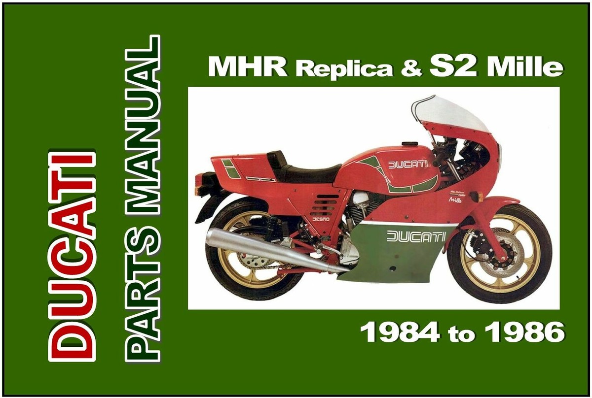 DUCATI Parts Manual MHR 1000 Mille & S2 Mille 1984 1985 1986