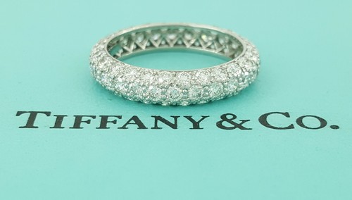 Diamond Three 3-Row Eternity Ring Band 