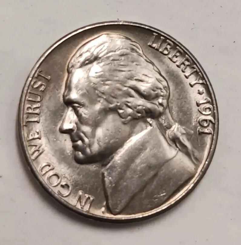 1961 Jefferson Nickel. Beautiful Matte Finish!! Some Steps - Image 3 of 4