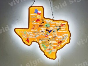 Texas Rangers Baseball 17x17 Neon Sign Lamp - HD Vivid Printing, Customizable