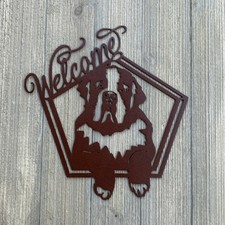 St. Bernard Welcome Metal Sign Cutout