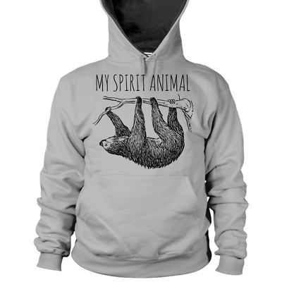My Spirit Animal Hoodie Faultier Tier echt hängend am Ast Chill Pullover L70