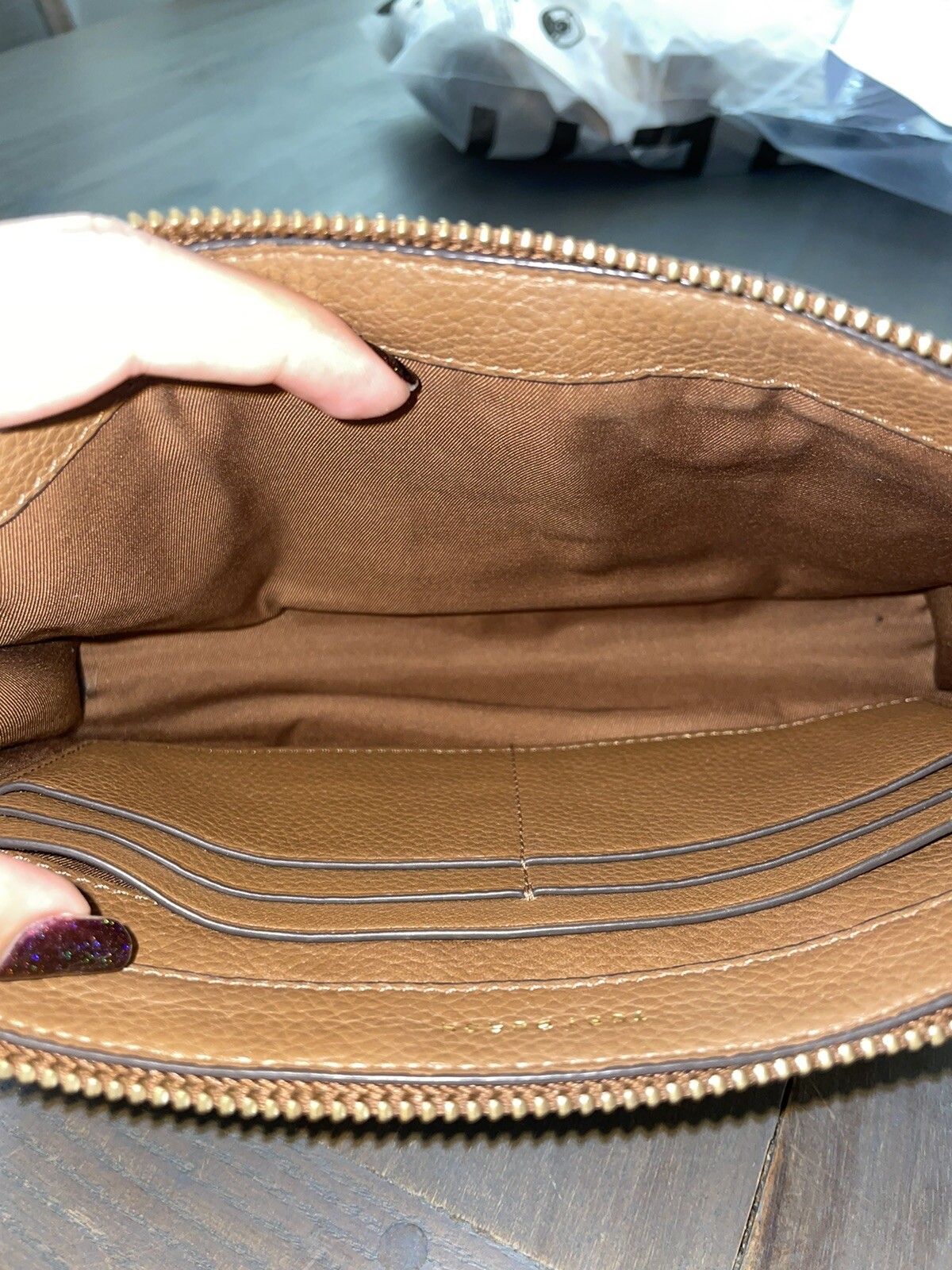 Tory Burch Women's Crossbody Bag Multi tone Brown Carson Bag Zipper