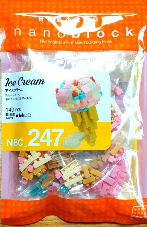 Kawada Nano block Nanoblock NBC_247 ice cream 140 pcs
