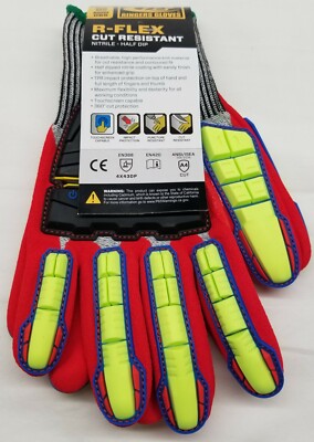 Ringers Gloves 065 R-Flex Impact Nitrile-Light Duty Impact Glove (M-L-XL) - NEW