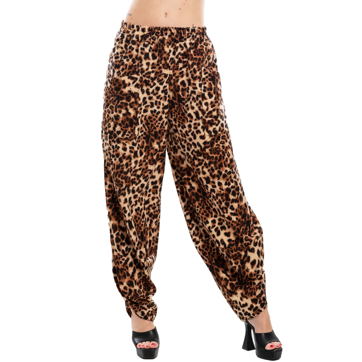 Pantaloni donna zebrati leopardati ampi baggy casual TOOCOOL VI