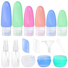 POLENTAT 17 Pcs Silicone Travel Bottles for Toiletries