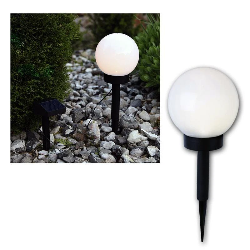 Solar LED Kugelleuchte Ø15cm, Garten-Lampe Kugellampe Außen Leuchte Kugel LEDs - Bild 2 von 4