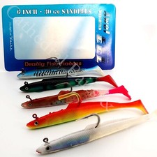 Sandeel 6" Sea Fishing Lures Awol Bait Boat Jig Bass Terminal Tackle Beach Kayak