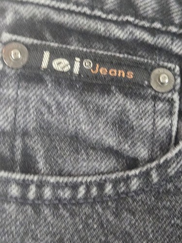 LEI Black Denim Flared Jeans Size 1 100% Cotton Womens - Picture 2 of 12