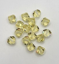 Swarovski Crystal Jonquil Bicone Beads; 5 Sizes: 3mm, 4mm, 5mm, 6mm, 8mm; Yellow
