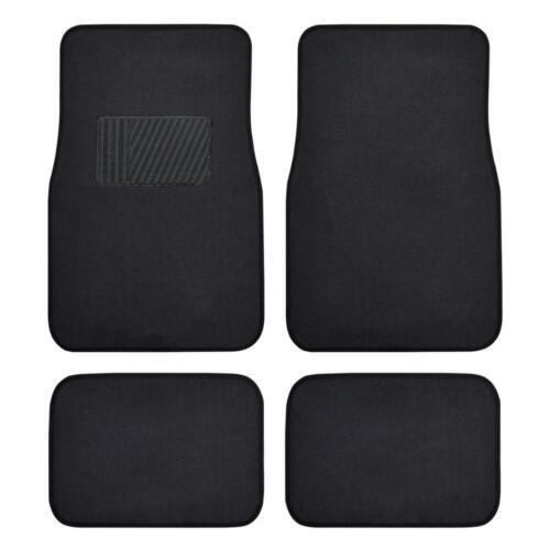 Black 4pcs Carpet Floor Mats Liners for Car SUV Auto SUV Van Motors Full Set