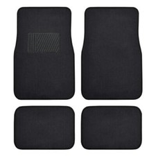 Black 4pcs Carpet Floor Mats Liners for Car SUV Auto SUV Van Motors Full Set