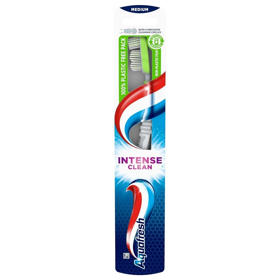 6pz Spazzolino da denti manuale Aquafresh Intense Clean morbido colori assortiti - Immagine 2 di 4