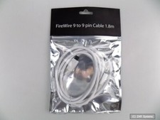 eSTUFF ES2069 FireWire 9-pin auf 9-pin Cable Kabel, 1.8m, Weiss / White, NEUWARE