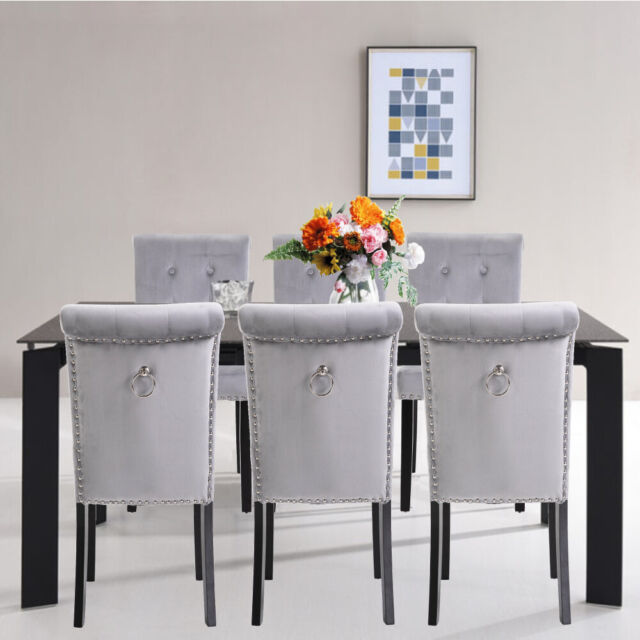 Velvet Dining Chairs Set Of 4 Deals 50, Silver Dining Chairs Set Of 4