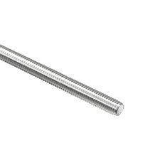2 Pcs M6 x 100mm 1mm Fully Threaded Rod for Assembly Fastening Bar Stud