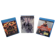Hunger Games Mocking Jay Catching Fire and Doctor Strange 3 Blu Ray Movies
