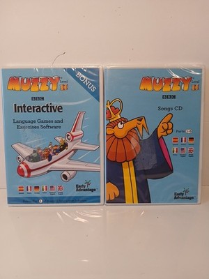 MUZZY Level 2  Interactive  Multilingual games  +Songs CD NEW SEALED