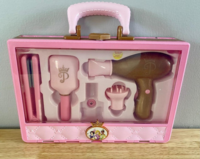 Disney Princess Style Collection Travel Tote Playset Pink Real Working Hair  Dry