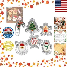 Christmas Cookie Cutters Set, 18 Pieces Stainless Steel Metal Christmas Cookie