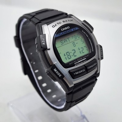 CASIO DATABANK DB-35H TELEMEMO 30 ILLUMINATOR DAY-DATE WR 50M MEN'S WATCH