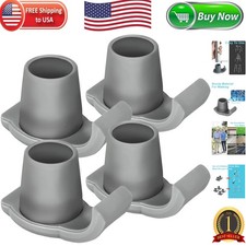 4 Pack Walker Ski Glides - Enhance Senior Mobility on Any Surface, Gray
