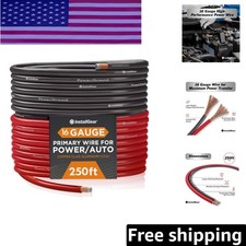 16 Gauge 250ft Oxygen-Free Copper Speaker Wire - Red/Black for Quality Audio