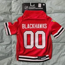 PETS FIRST Chicago Blackhawks NHL Licensed Red Dog Jersey Shirt Brand New Medium