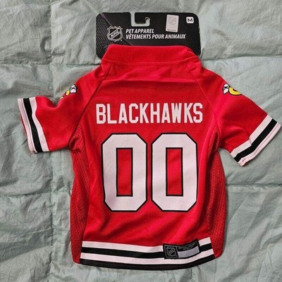 PETS FIRST Chicago Blackhawks NHL Licensed Red Dog Jersey Shirt Brand New Medium