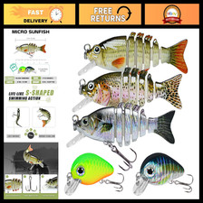 Heavy-Duty Jointed Swimbaits for Bass, Trout & Walleye - Vibrating Fishing Lures