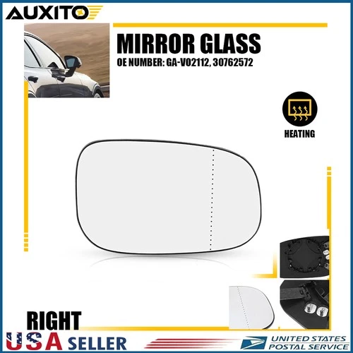 Right Side Heated Mirror Glass for Volvo C70 Convertible 2008-2013 2.5L Turbo