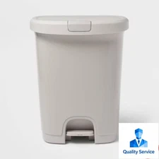 Brightroom 7gal Step Trash Can with Locking Lid - Gray