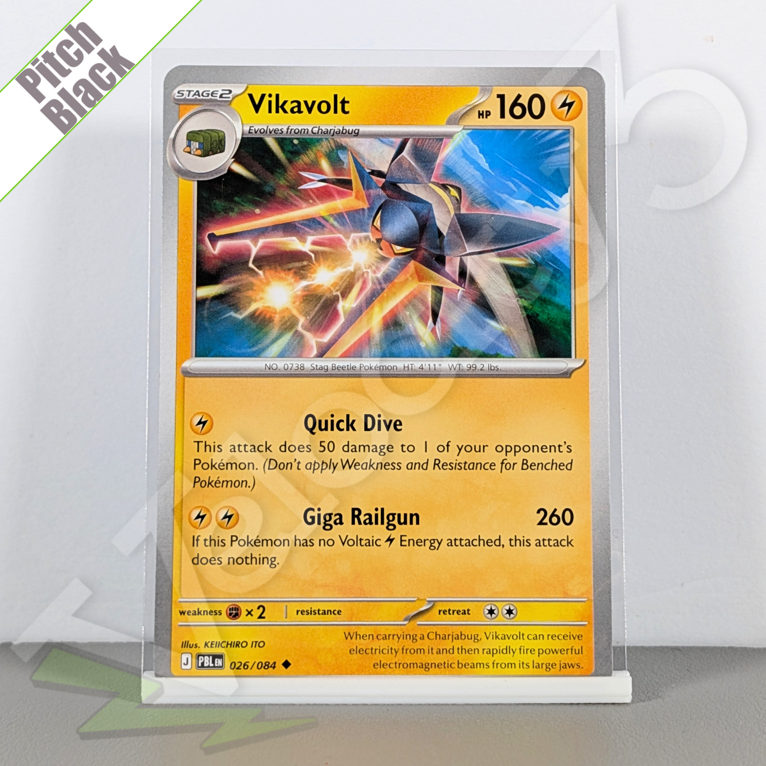 Pokemon TCG Card - Vikavolt 26/84 Uncommon | Pitch Black (2026) PBL