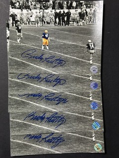 LOT of (5) Rudy Ruettiger Signed Notre Dame 8x10 Football Photos AUTO Hologram