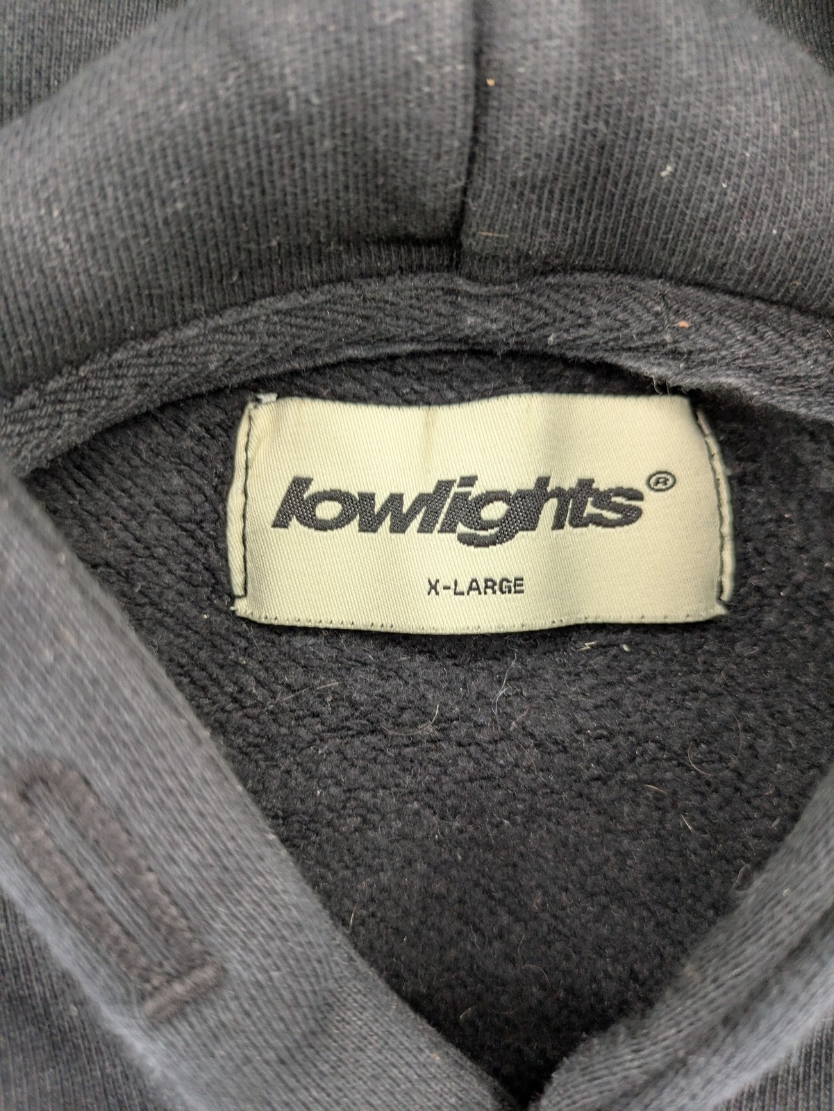 Lowlights Studios Herren Hoodie Kapuzenpullover Größe XL Schwarz Logo Stick image 5