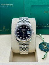 Rolex 126234 2025 Black Diamonds Dial Box & Papers