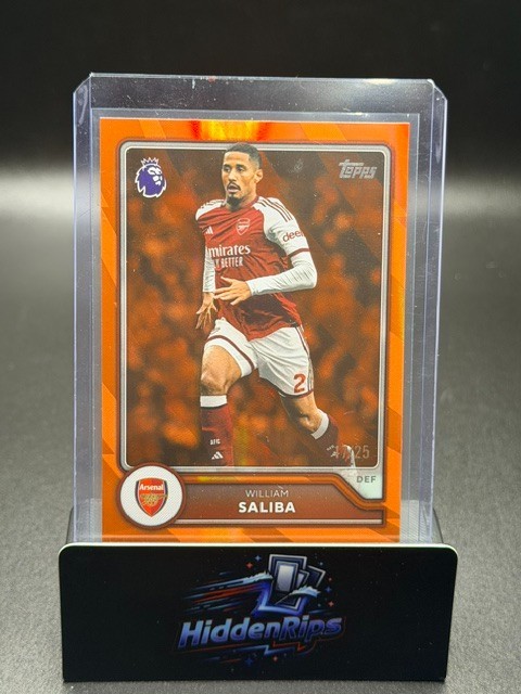  2026-27 Topps Premier League William Saliba Orange Parallel 17/25 Arsenal #21