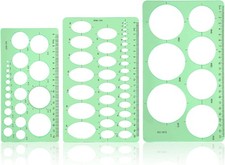 5 Pack Circle Template Circle Round Stencil Templates for Drafting Drawing St...
