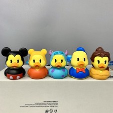 Disney Duckz Mickey Mouse Minnie Sulley Donald Duck Belle Rubber Ducks Lot of 5