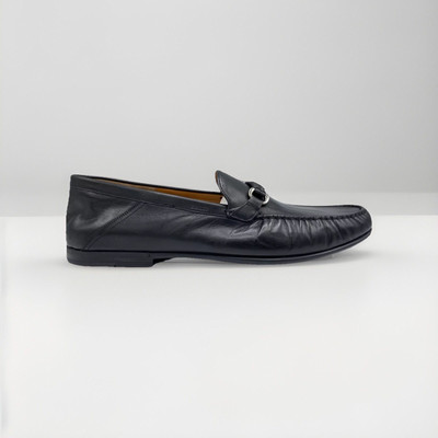 $700 Bally Cruiser Black Leather Loafers Size US 12, EU 45 Made in Italy